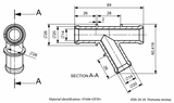Schlauchverbinder/Y-Verbinder / Interne Bauteile: JN35721902 / OEM Bauteilnummer: 4G0.121.140 (dient nur zum Vergleich) / Verwendung: EPDM Schlauch